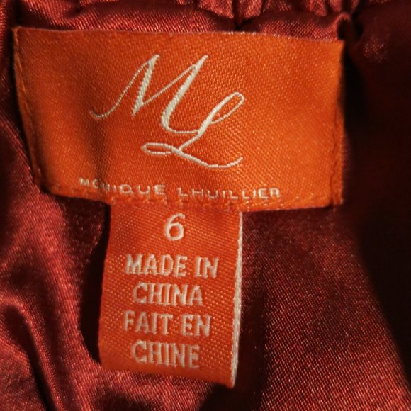 Red Sparkling Formal Dress by ML Monique Lhuillier - Picture 7 of 16